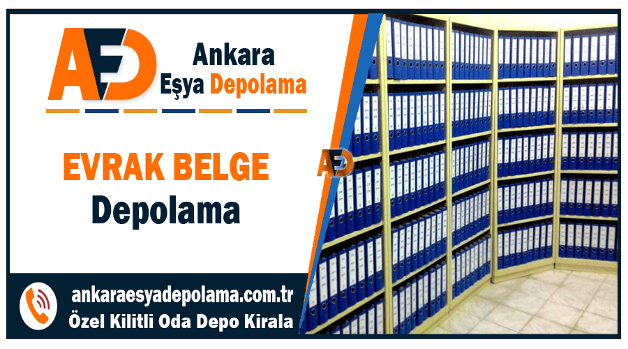 Evrak depolama Ankara evrak belge depolama ücretleri